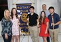 Cynthia Dendy, our Scholarship Chair, and President Wilkes, congratulate this year's Rotary Scholarship recipients.
